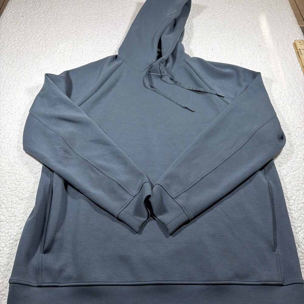 Lululemon Smooth Spacer Hoodie Men's Gray Classic Fit Pullover Stretch Sz Large